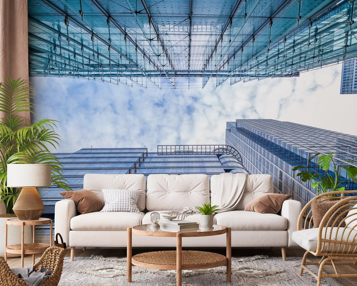 Glass Skyscraper Perspective Wall Mural
