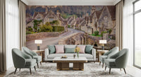 Cotswold Village Sunset Wall Mural