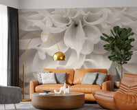 Cream Petal Macro Flow Wall Mural