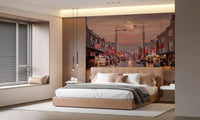 London Street Twilight Scene Wall Mural