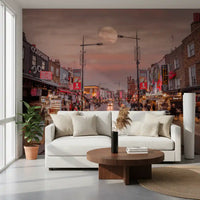 London Street Twilight Scene Wall Mural