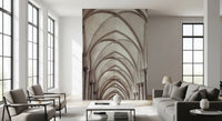 Gothic Stone Ribbed Vaulting Wall Mural