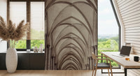 Gothic Stone Ribbed Vaulting Wall Mural