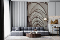 Gothic Stone Ribbed Vaulting Wall Mural