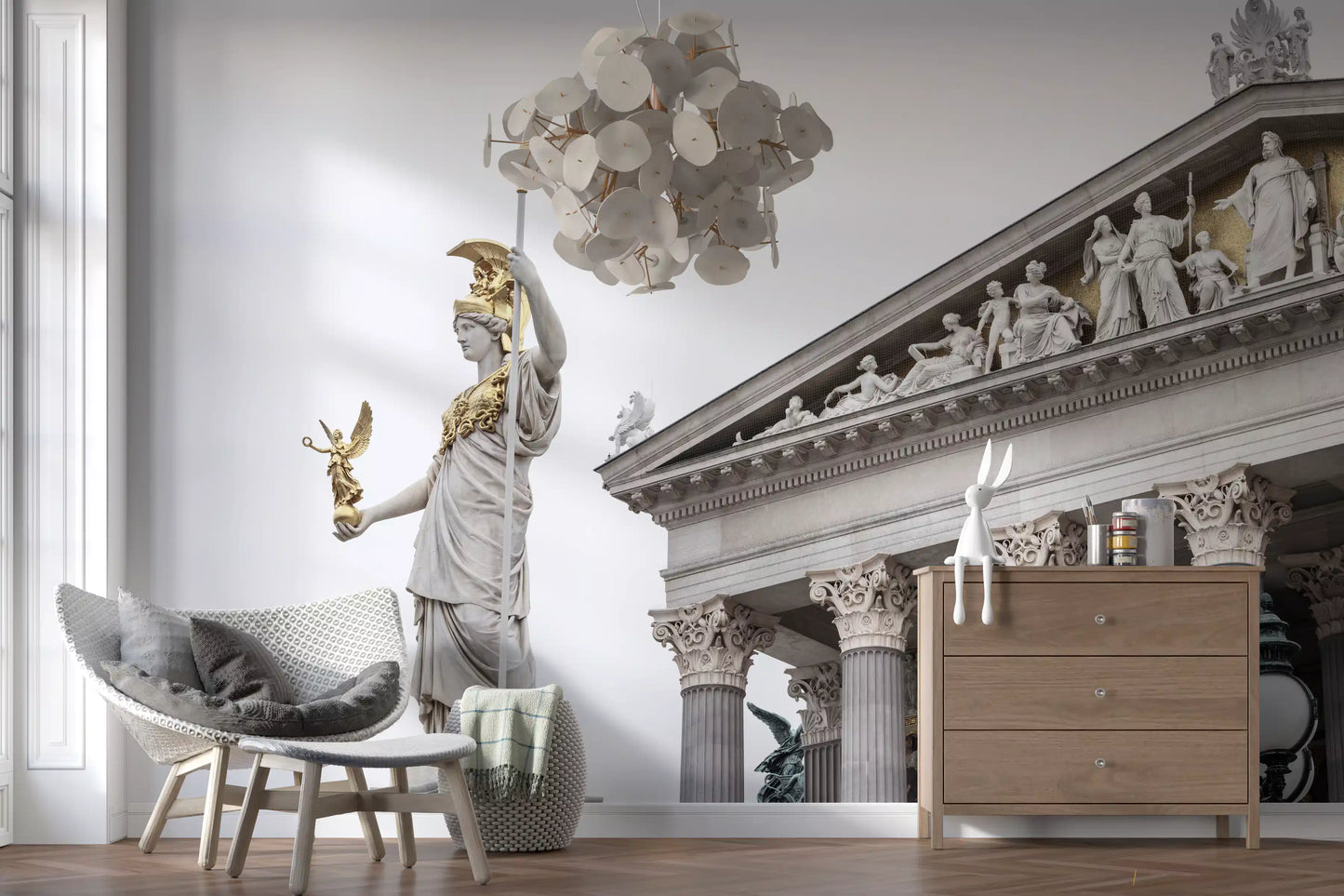 Athena Classical Statue Architecture Wall Mural