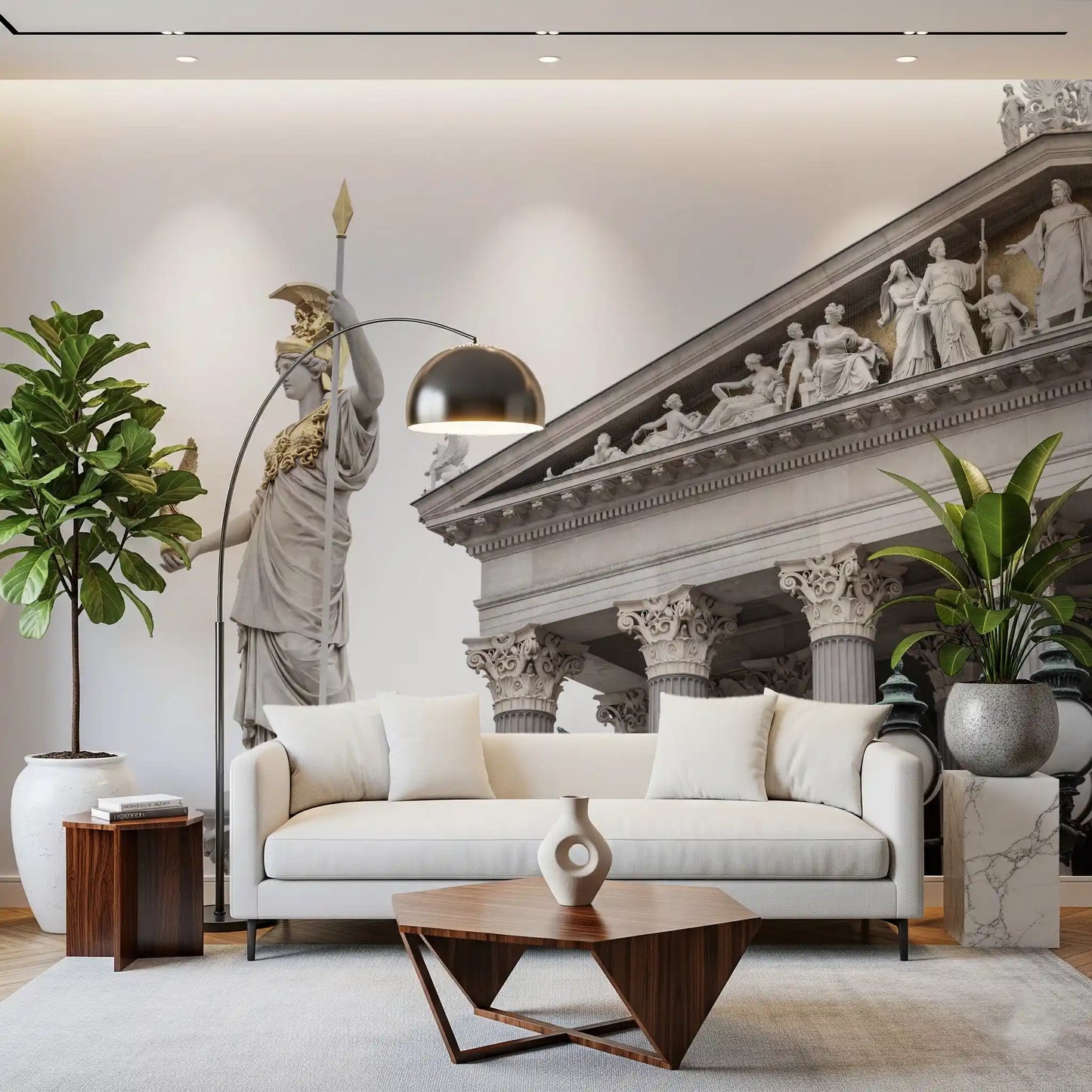 Athena Classical Statue Architecture Wall Mural