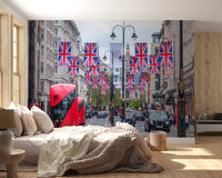 London City Streetscape Wall Mural