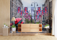 London City Streetscape Wall Mural