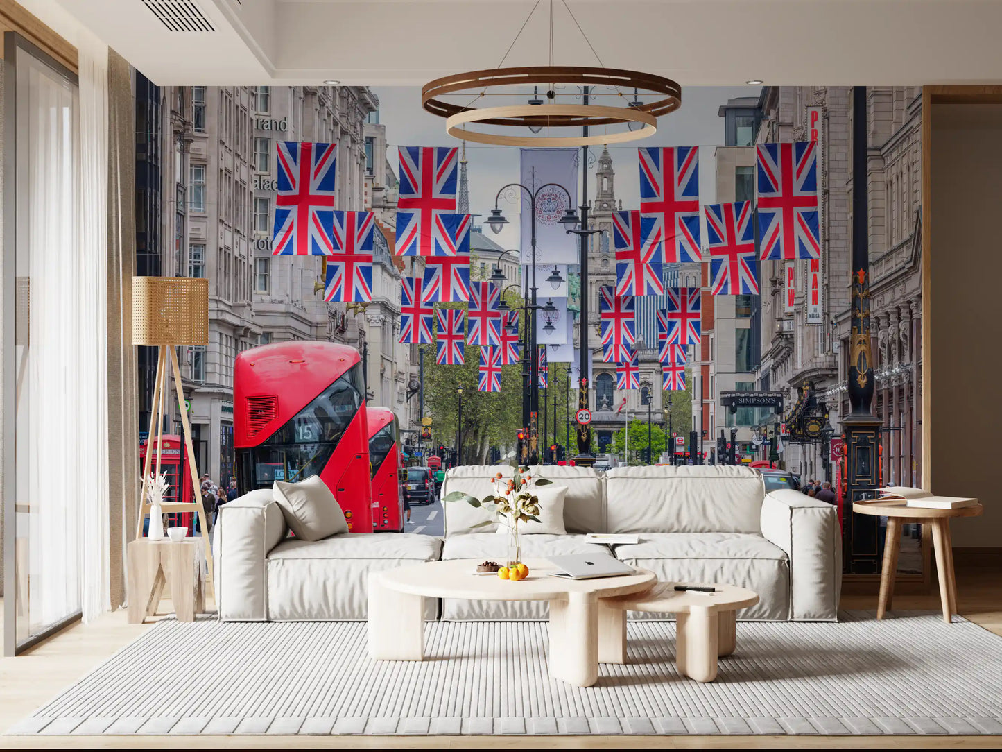 London City Streetscape Wall Mural