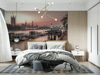London River Sunset View Wall Mural