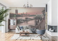 London River Sunset View Wall Mural