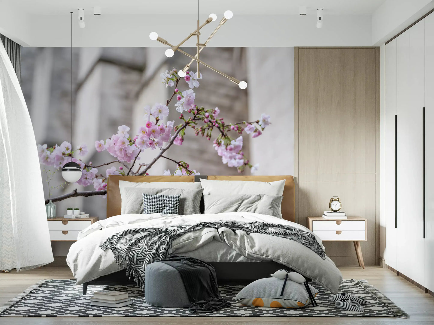 Spring Blossom Branch Wall Mural