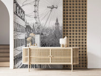 Monochrome London Landmark Skyline Wall Mural