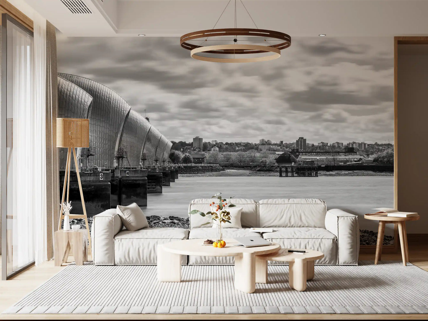 Thames Flood Barrier View Wall Mural