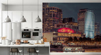 London Riverfront Twilight Skyline Wall Mural