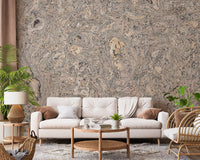 Natural Cork Grain Texture Wall Mural