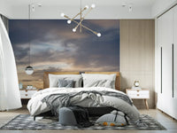 Golden Dusk Horizon Wall Mural