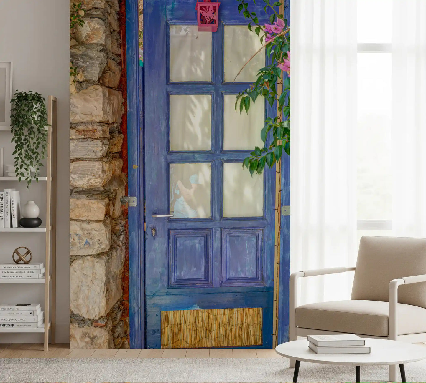 Mediterranean Blue Doorway Wall Mural