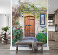 Cotswold Stone Cottage Entrance Wall Mural