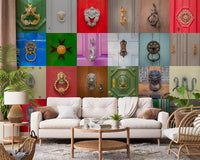 Classic Door Knockers Mosaic Wall Mural