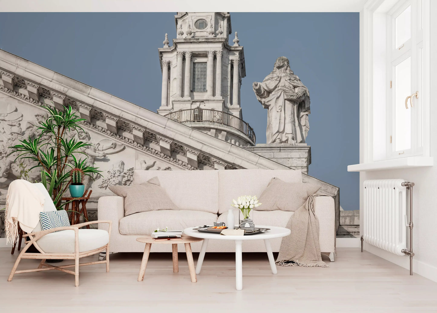 Neoclassical Architectural Facade Wall Mural