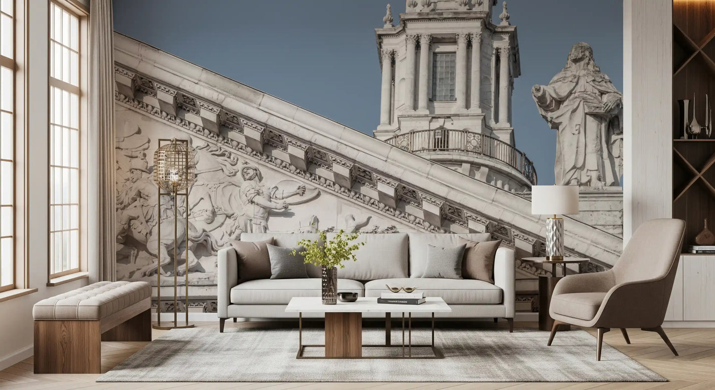 Neoclassical Architectural Facade Wall Mural