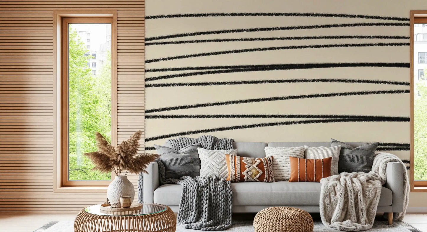 Raw Sketch Texture Pattern Wall Mural