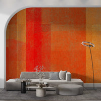 Fiery Sunset Abstract Geometry Wall Mural