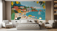 Mediterranean Coastline Escape Wall Mural