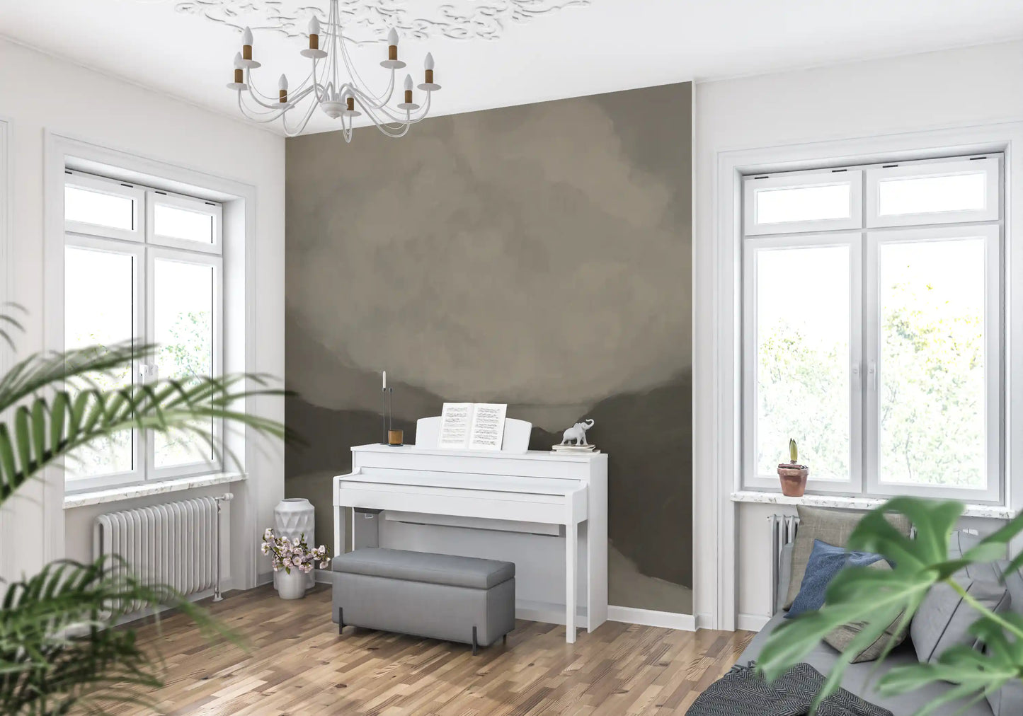 Ethereal Valley Mist Wall Mural