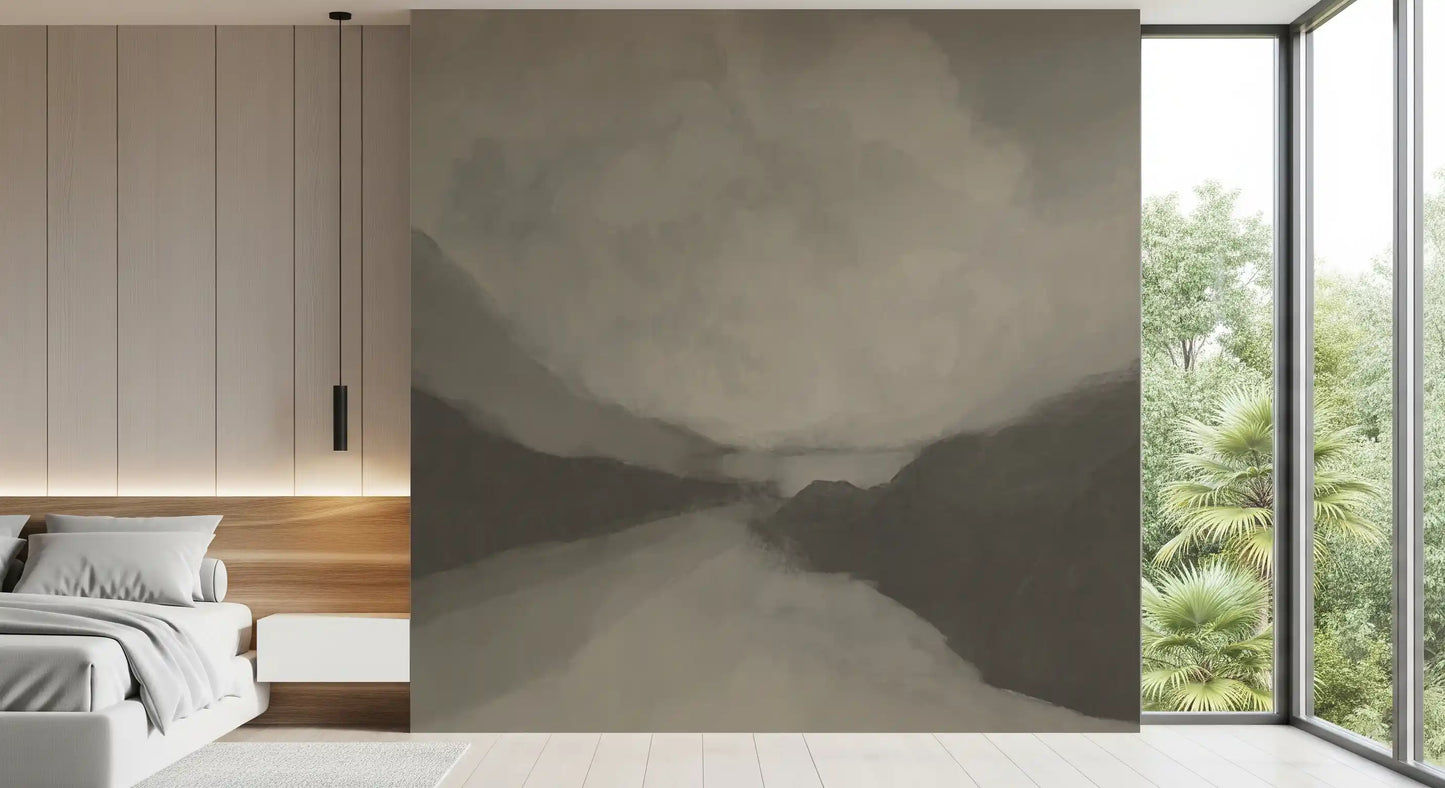 Ethereal Valley Mist Wall Mural