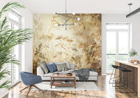 Golden Meadow Botanical Study Wall Mural
