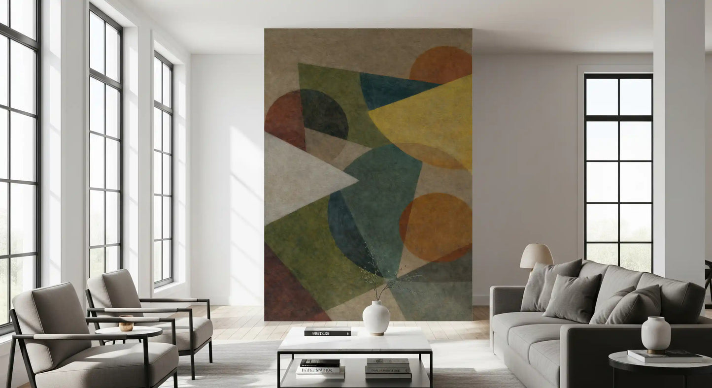 Earth-inspired abstract wall mural with contemporary artistic style GD11248
