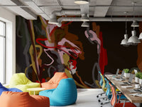 Abstract Painted Trails Wall Mural