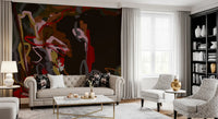 Abstract Painted Trails Wall Mural