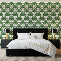 Arched Palm Frond Botanical Art Wallpaper⁠