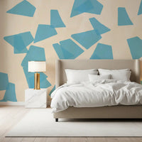 Floating Azure Fragments Wall Mural