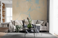 Geometric Sand and Sky Abstract Wall Mural