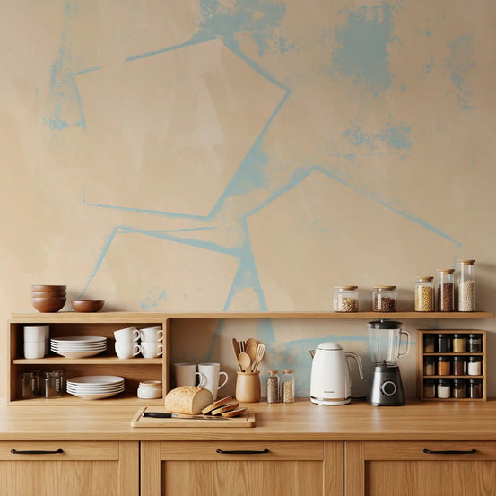 Geometric Sand and Sky Abstract Wall Mural