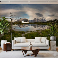 Patagonian Mountain Reflection Wall Mural