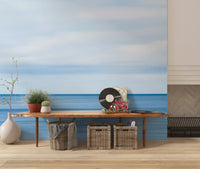 Serene Blue Horizon Seascape Wall Mural