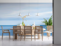 Serene Blue Horizon Seascape Wall Mural