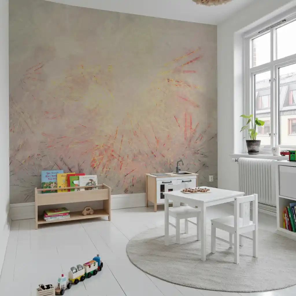 Abstract Golden Dawn Wisps Wall Mural