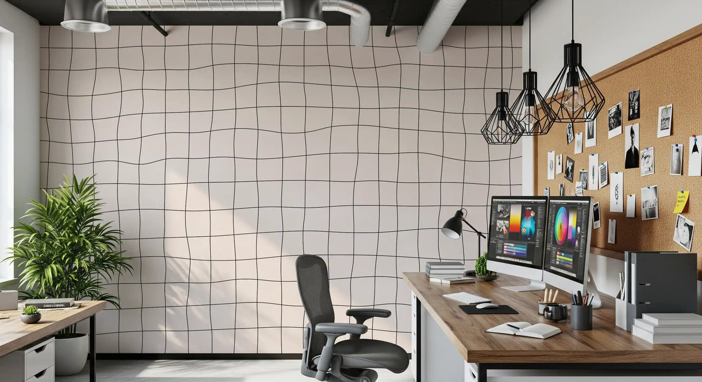 Soft Flowing Check Wall Mural