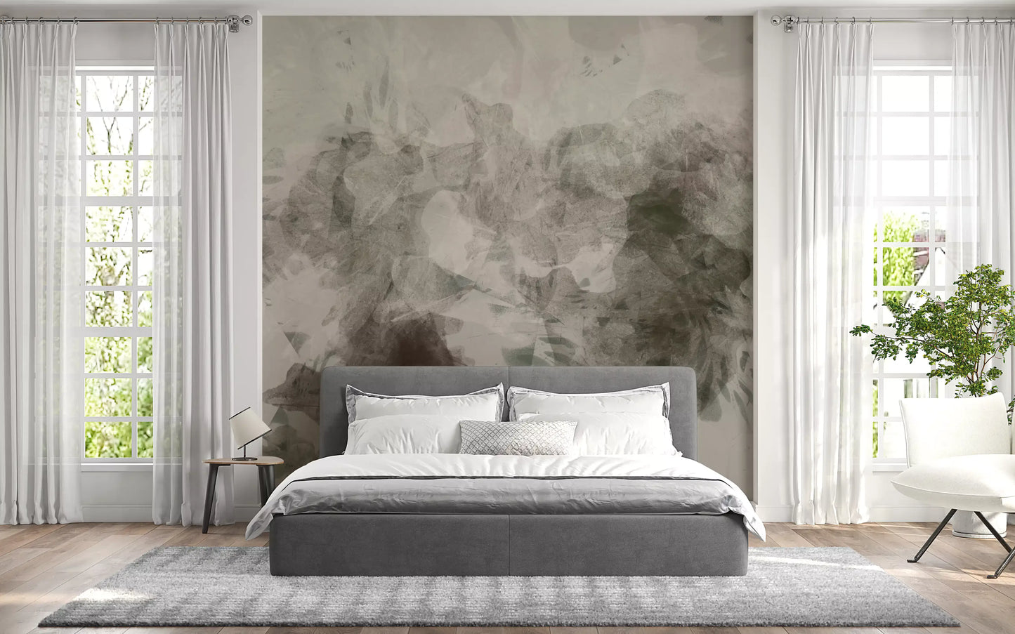 Ethereal Smoke Wash Wall Mural