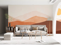 Abstract Ombre Mountains Wall Mural