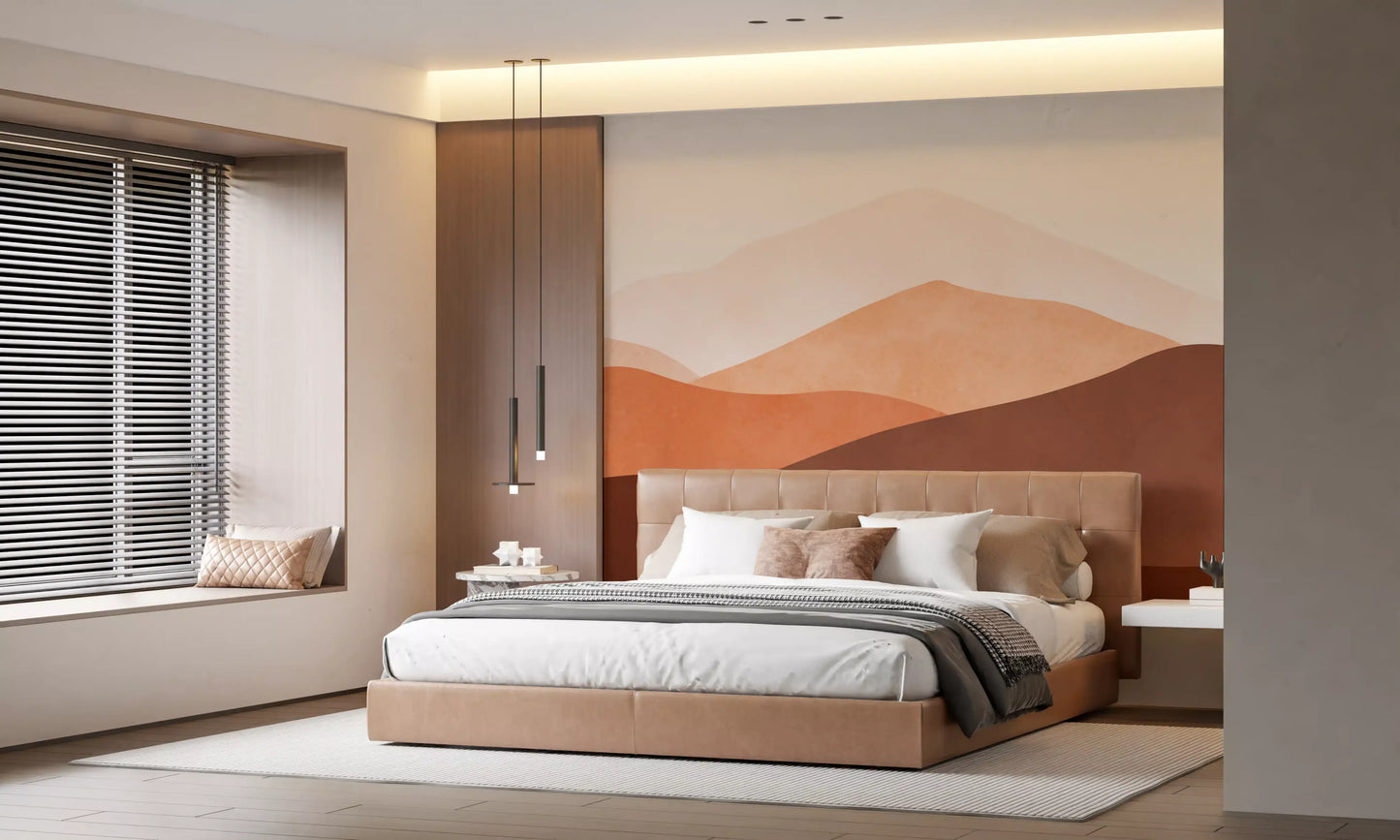 Abstract Ombre Mountains Wall Mural