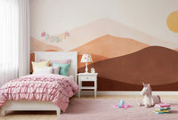 Abstract Ombre Mountains Wall Mural