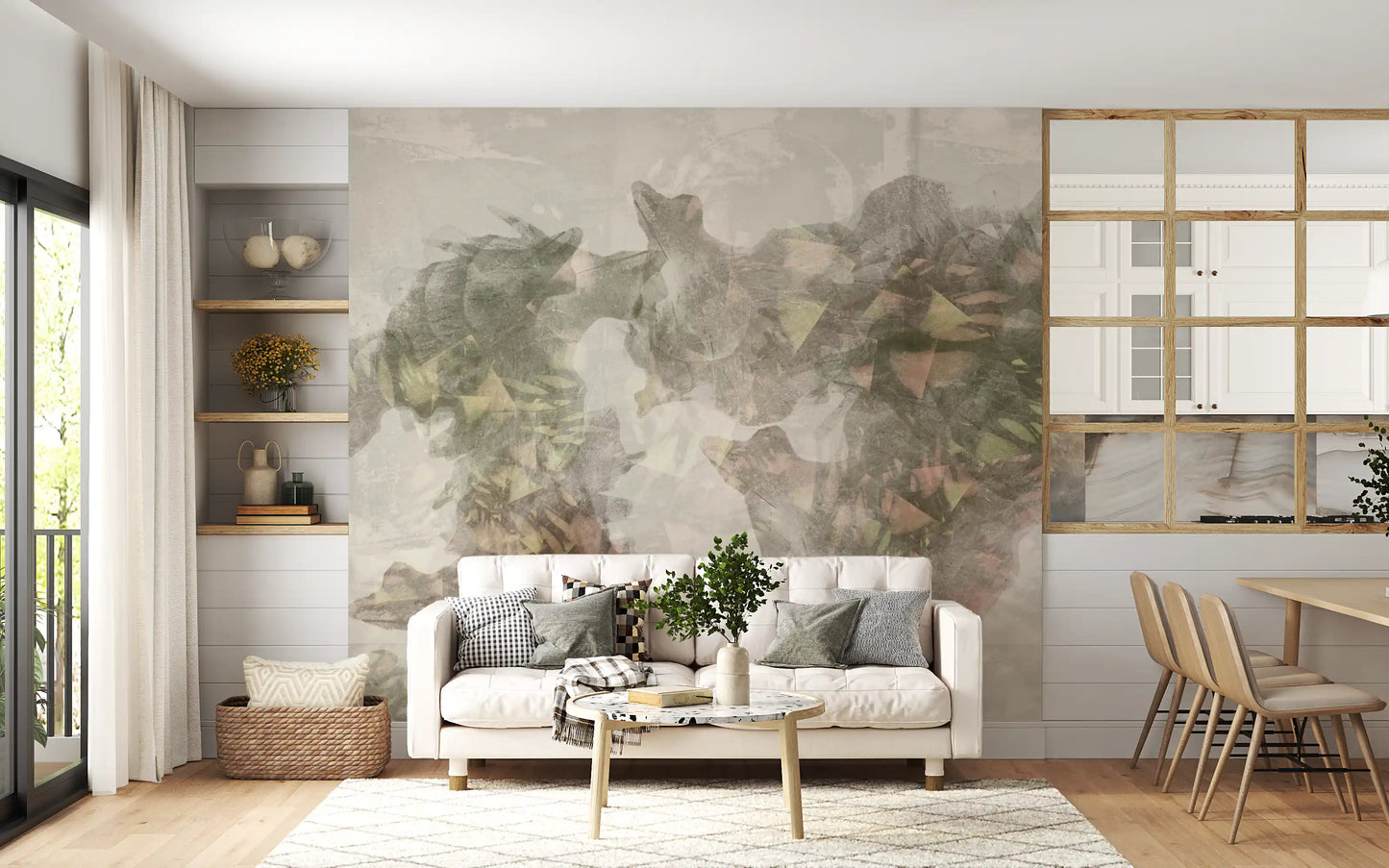 Abstract Ethereal Wash Wall Mural