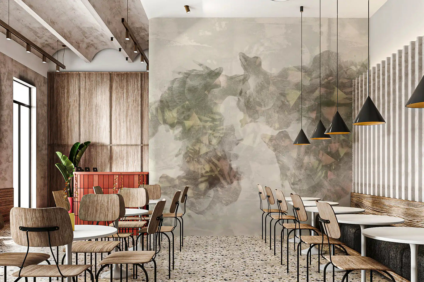 Abstract Ethereal Wash Wall Mural